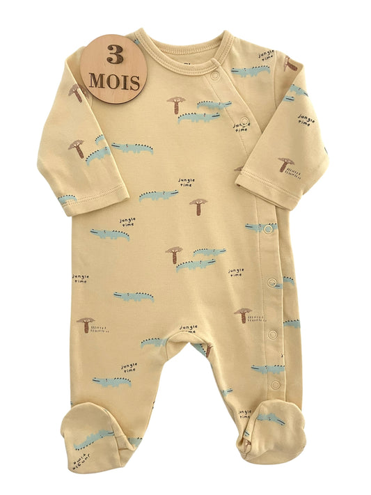 Pyjama coton, jaune pale, Kiabi