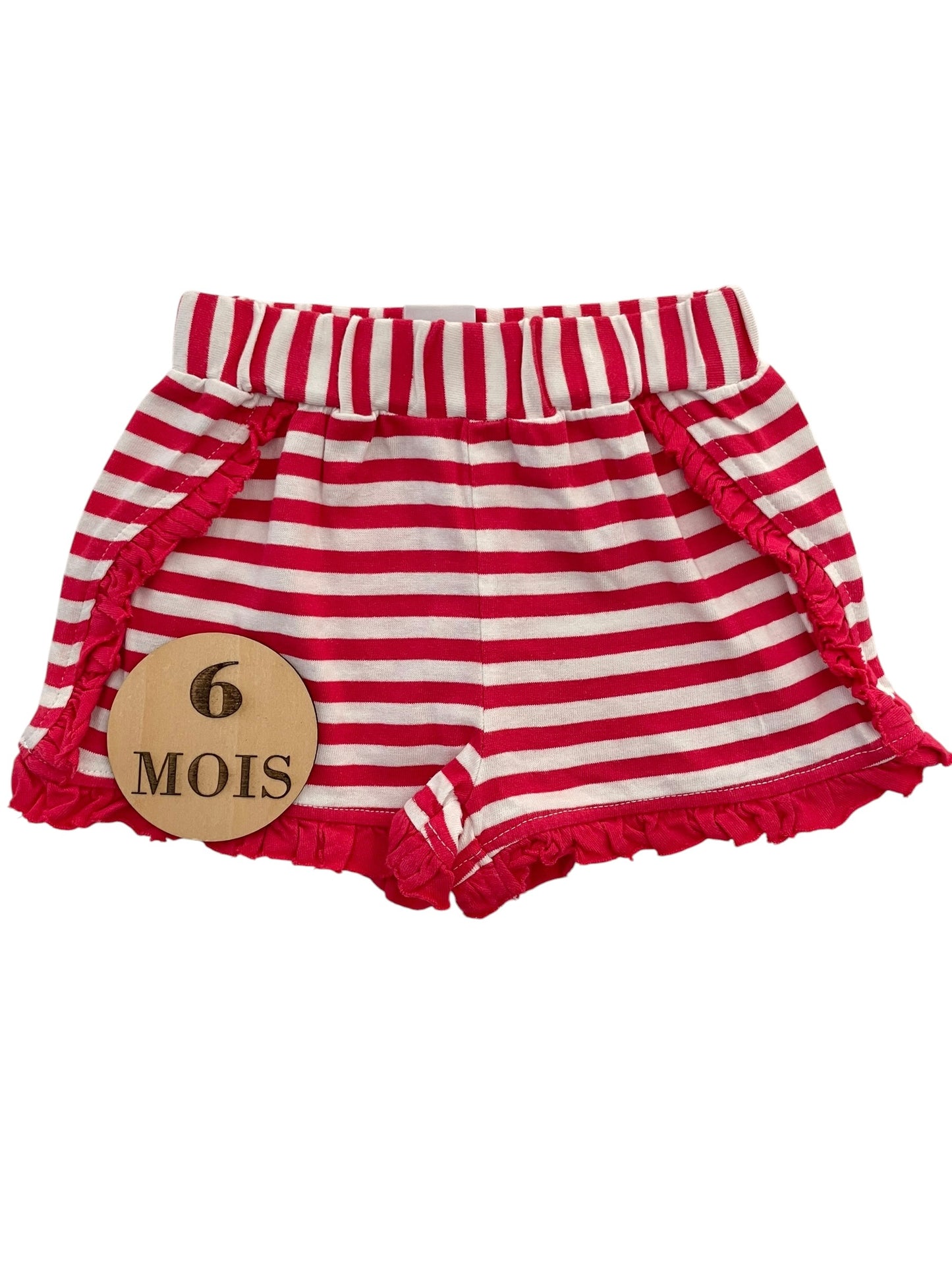 Short rayé, framboise, Mayoral