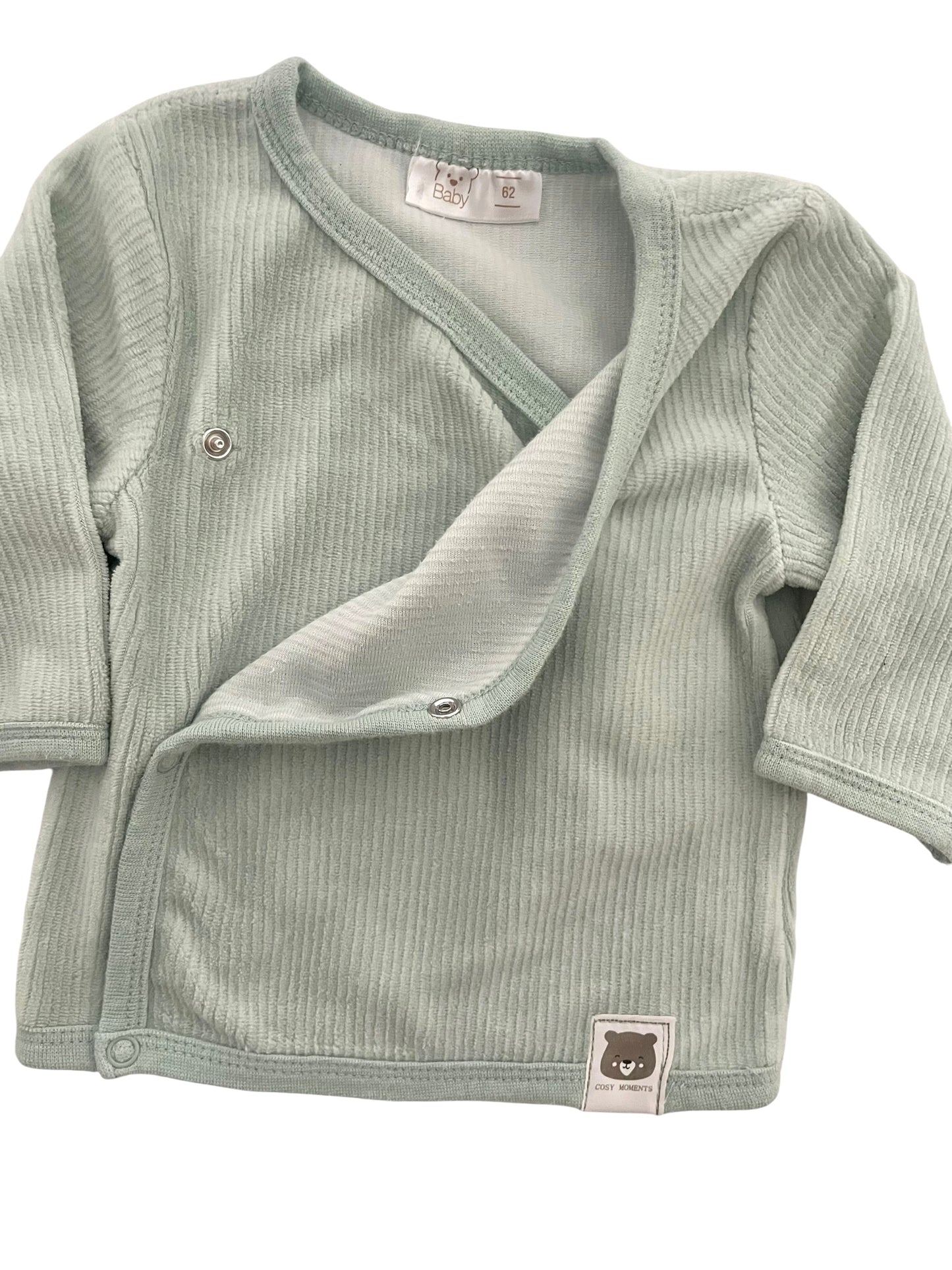 Ensemble brassière et pantalon, velours vert, Baby