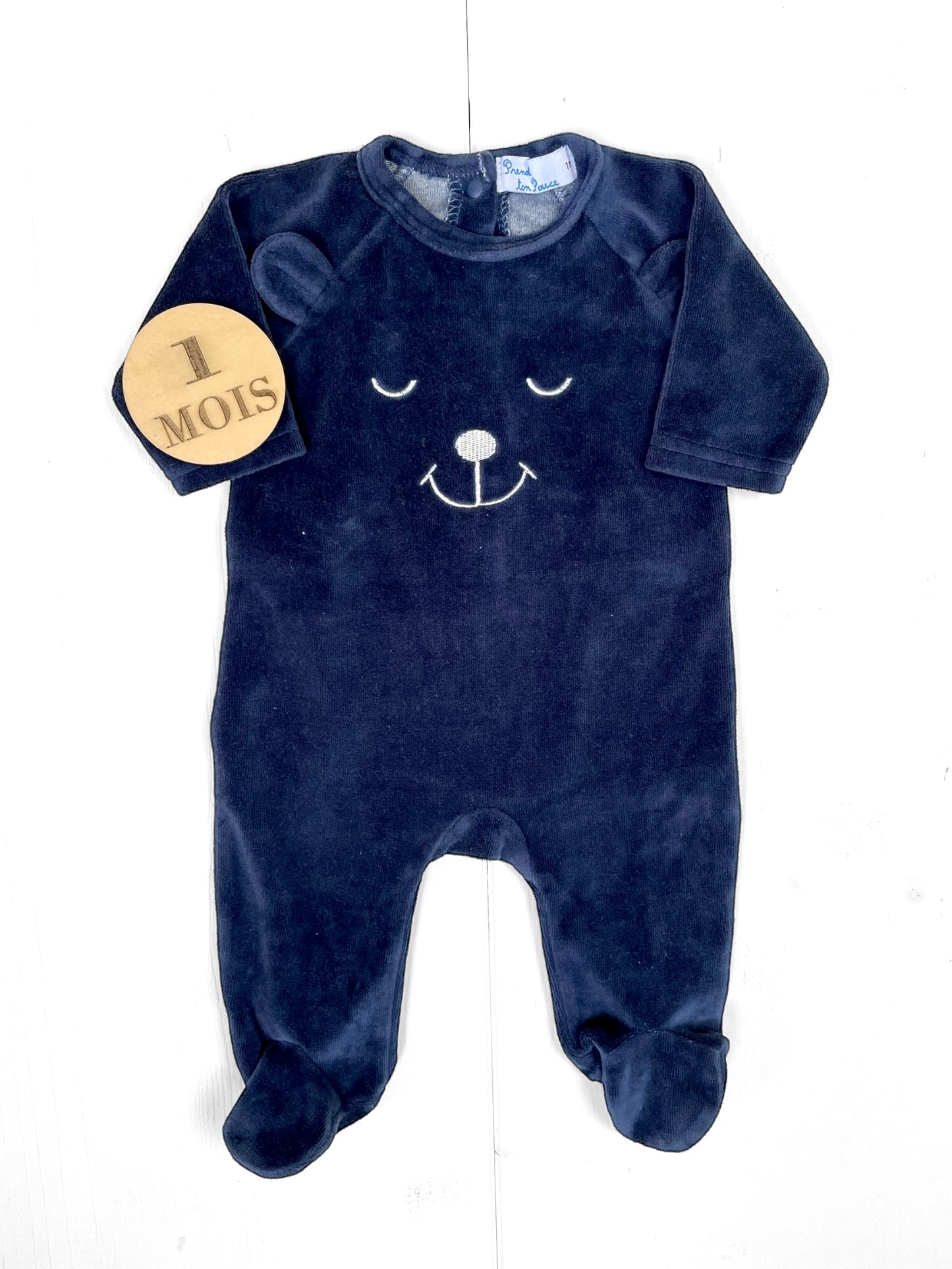 Pyjama velours bleu-marine, Prend ton pouce