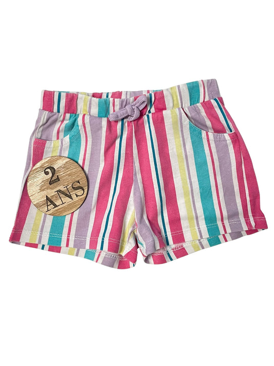 Short coton rayé, Gémo