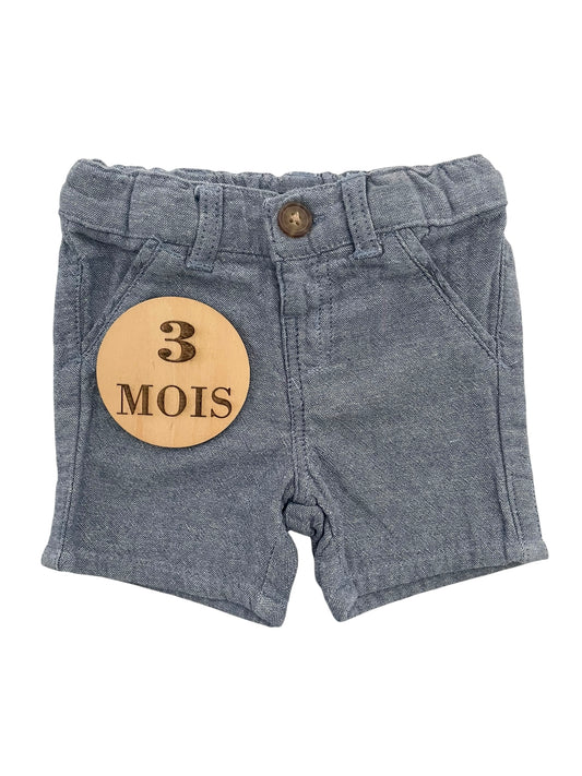 Short en toile gris, Kiabi