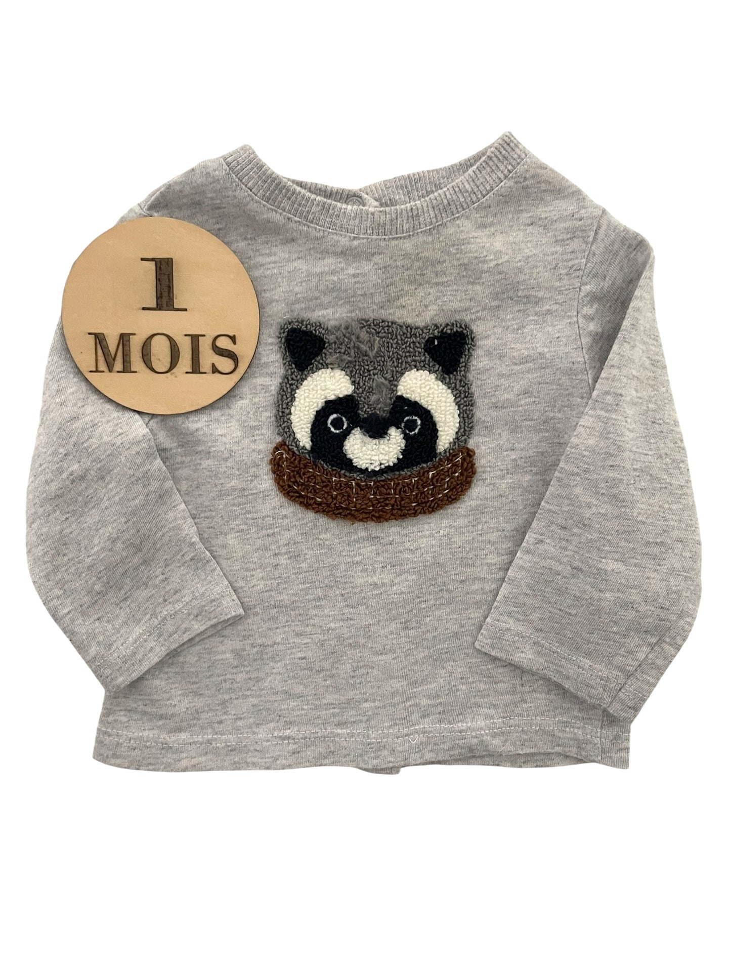 Tee-shirt semi-epais, gris, Kiabi