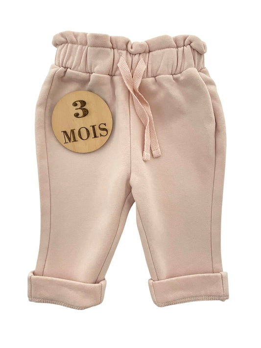Pantalon molleton, rose pâle, épais, TAO