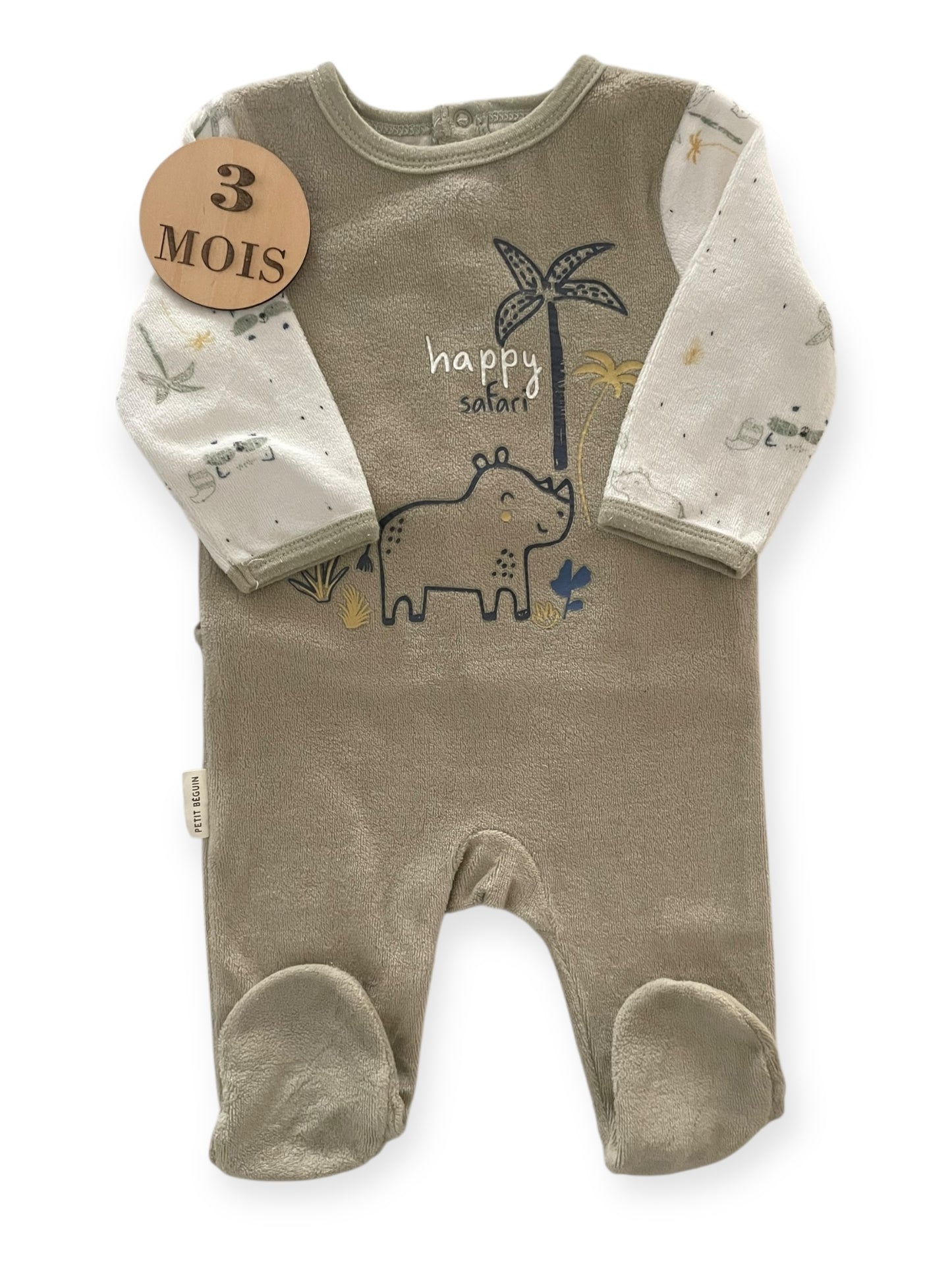 Pyjama velours, safari, Petit Béguin