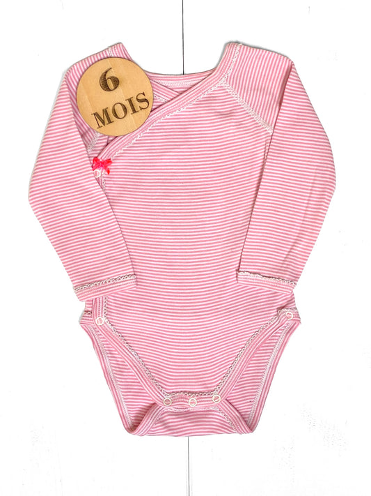 Body rayé rose, Petit Bateau