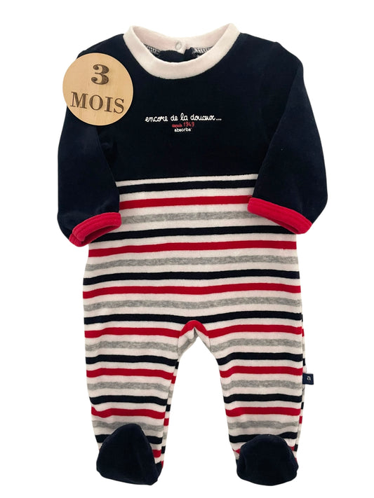 Pyjama velours rayé, Absorba