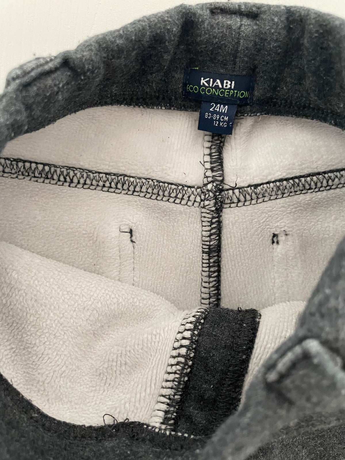 Pantalon épais, gris foncé, doublé polaire, Kiabi