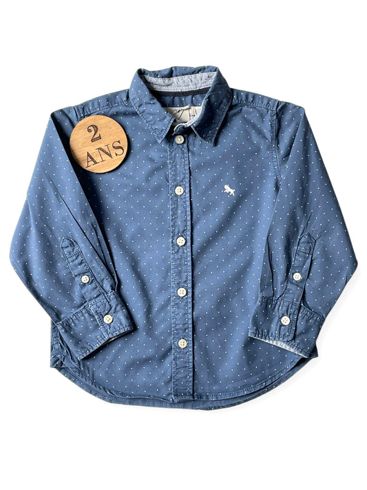 Chemise bleue à pois, H&M