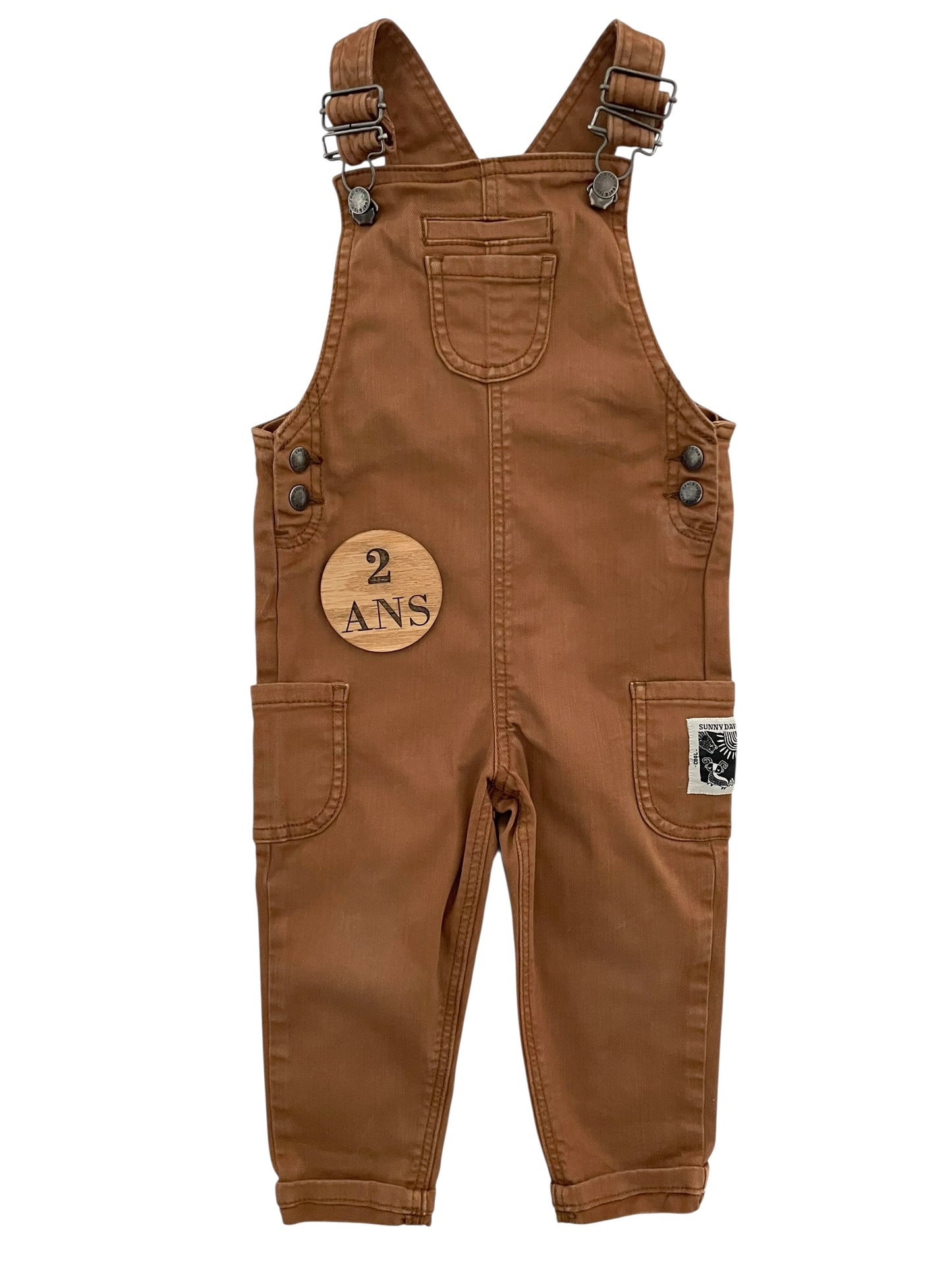 Salopette en jean, marron, Gémo