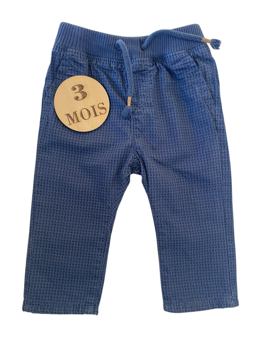 Pantalon en toile, bleu, doublé coton, In extenso