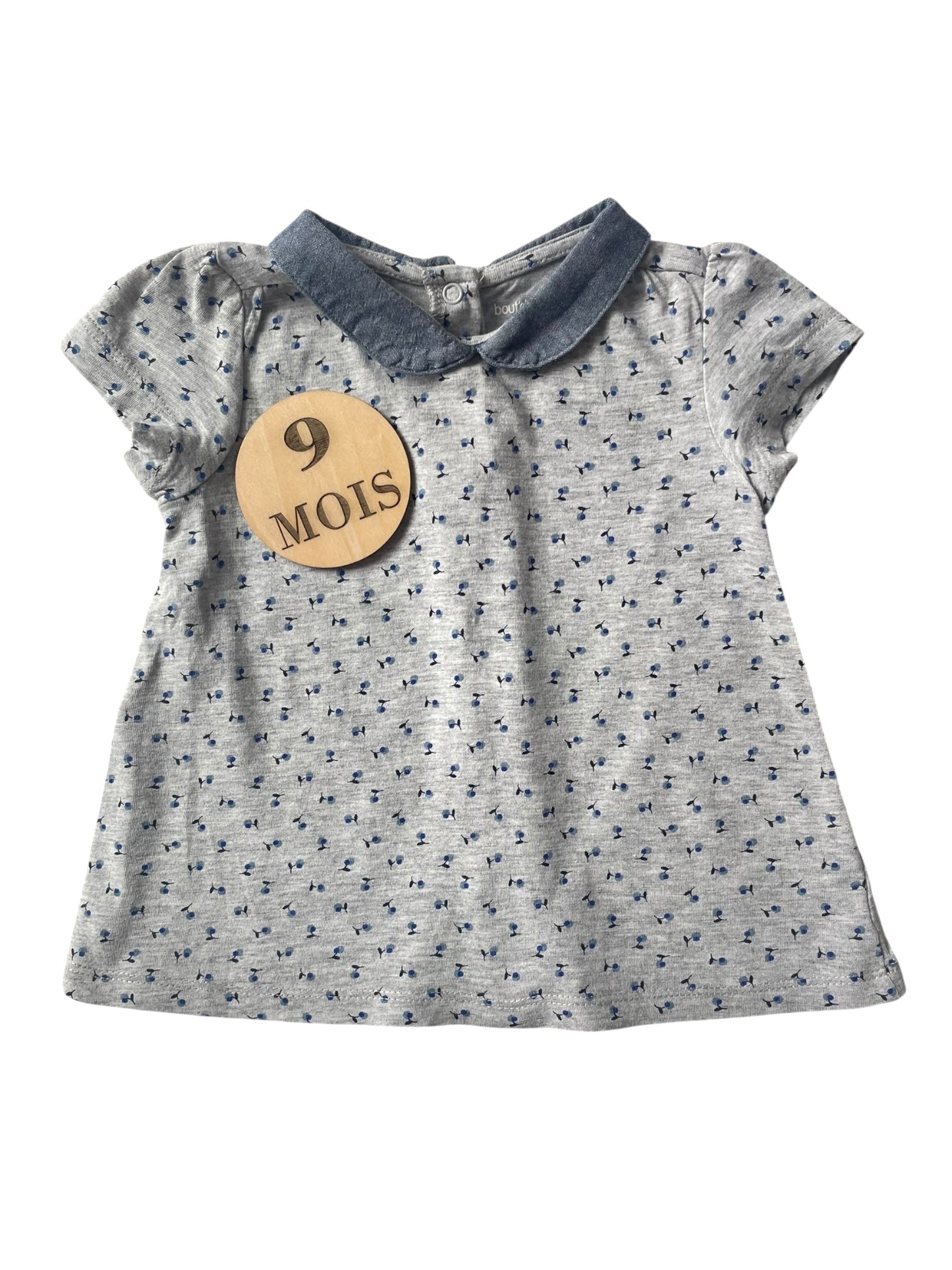 Tee-shirt à col, gris, Bout’chou