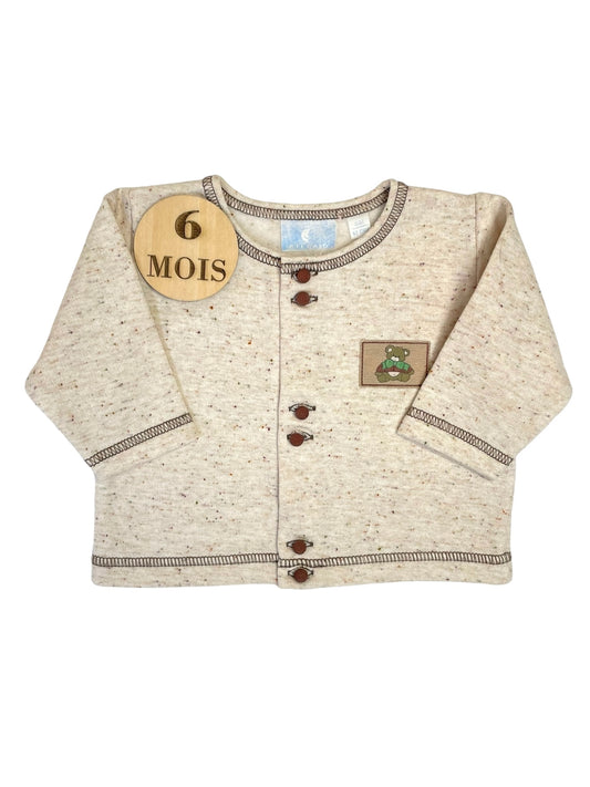 Gilet beige chiné, P’tit Caïd