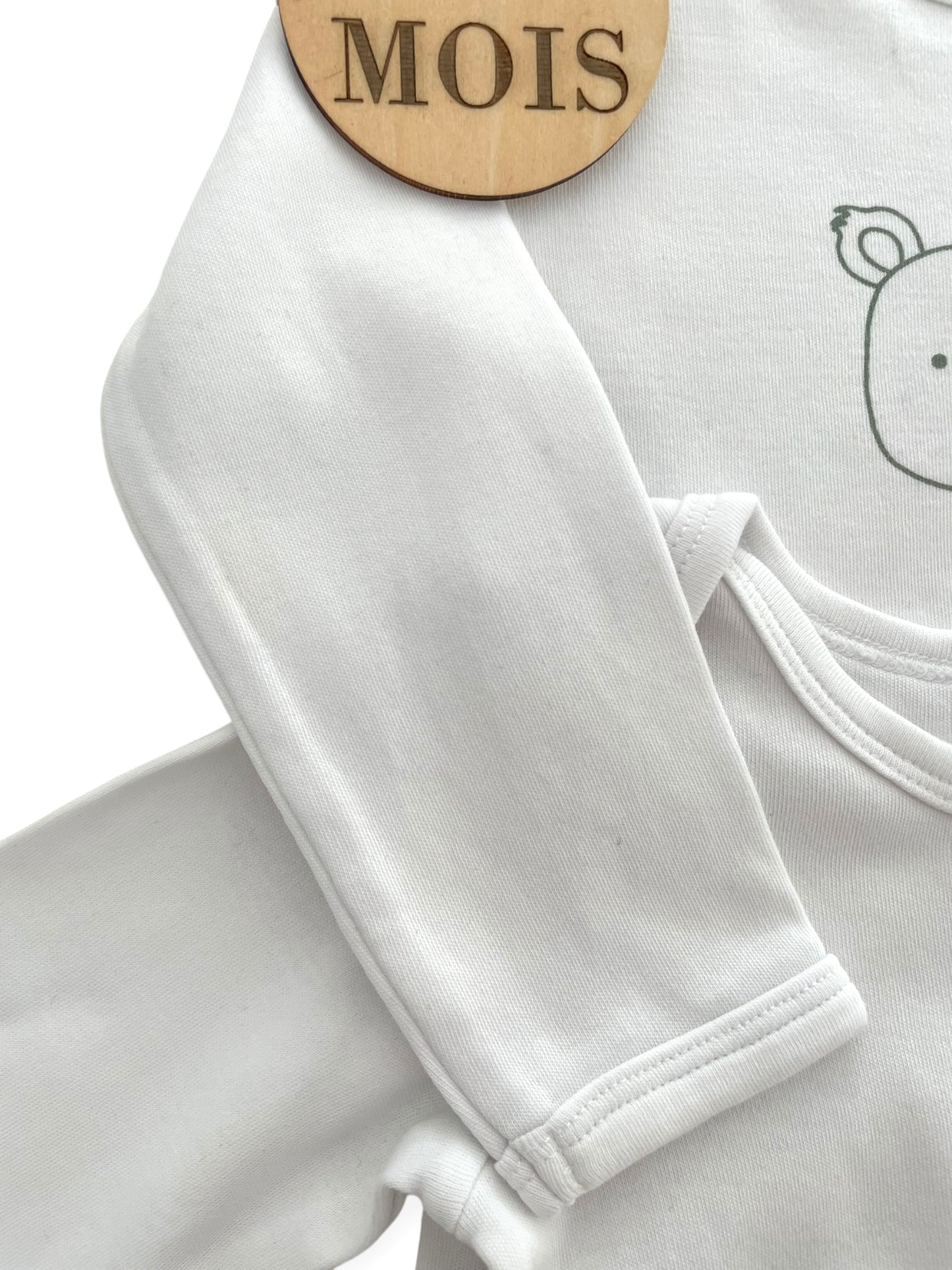 Lot 2 bodies blancs, Vertbaudet