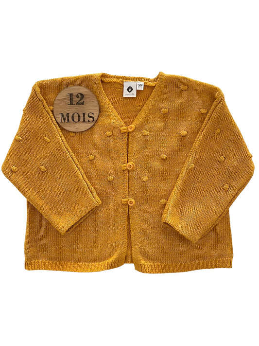 Gilet en mailles, brillant, grain de blé