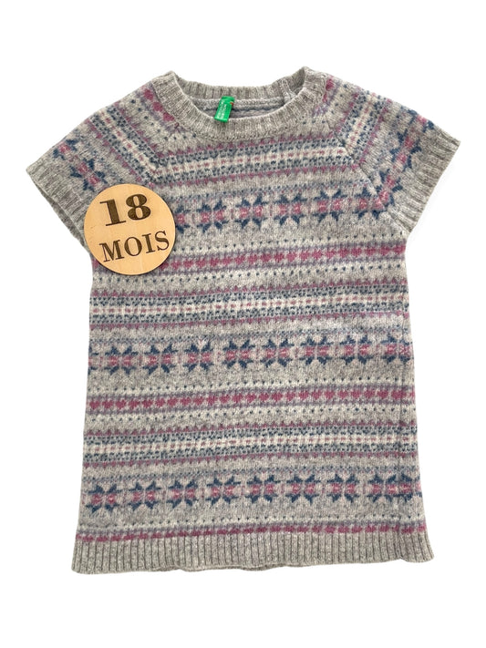 Robe pull, grise, Benetton