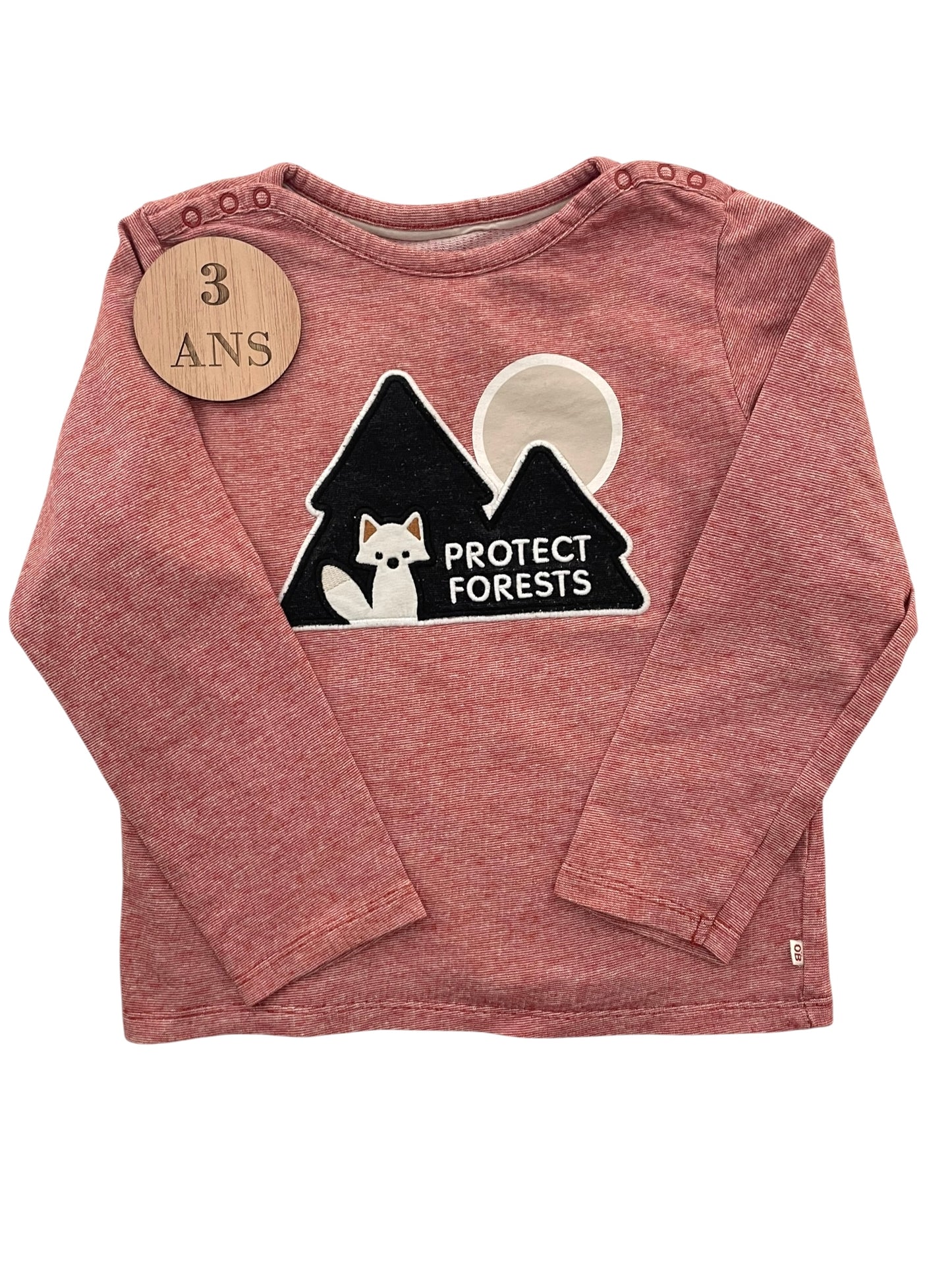 Tee-shirt rouge, loup, Obaïbi