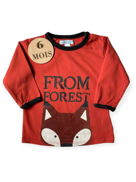 Tee-shirt rouge / orange, Obaïbi