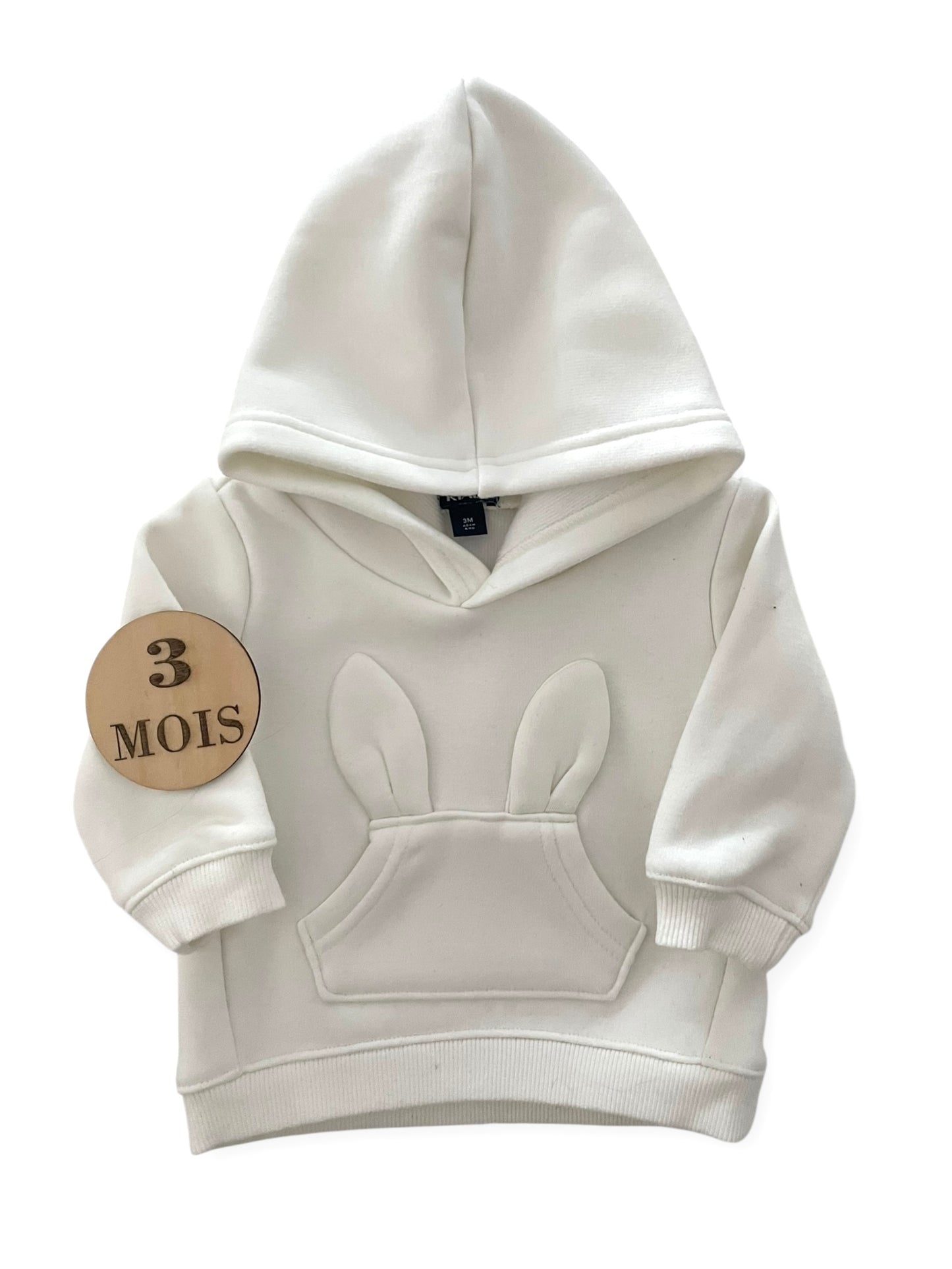 Robe sweat à capuche, écrue, doublée polaire, Kiabi