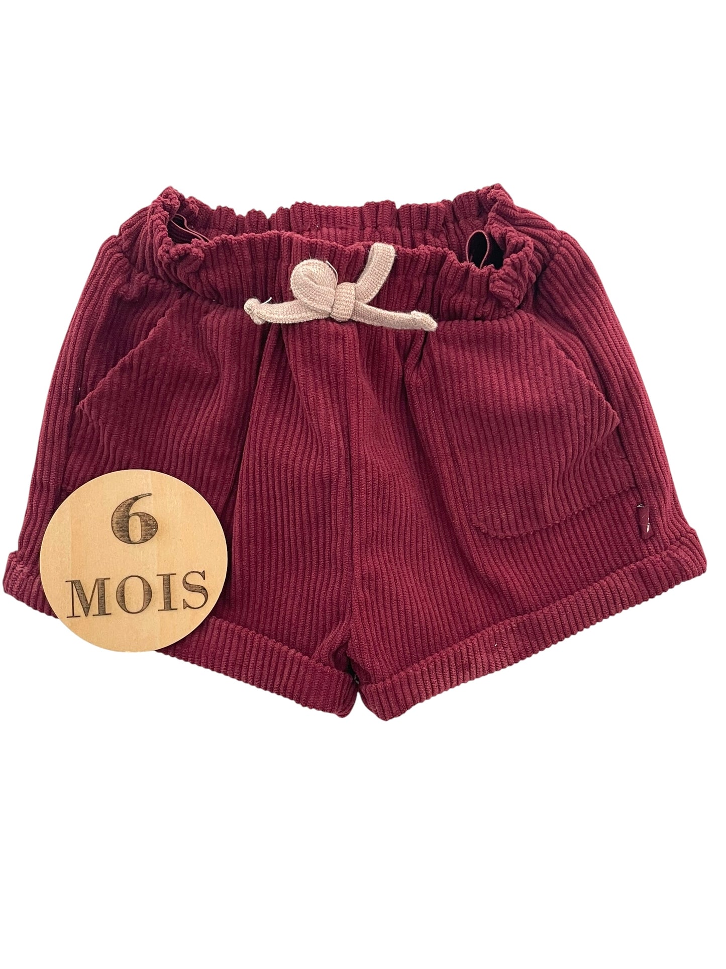 Short velours, bordeaux, Obaibi