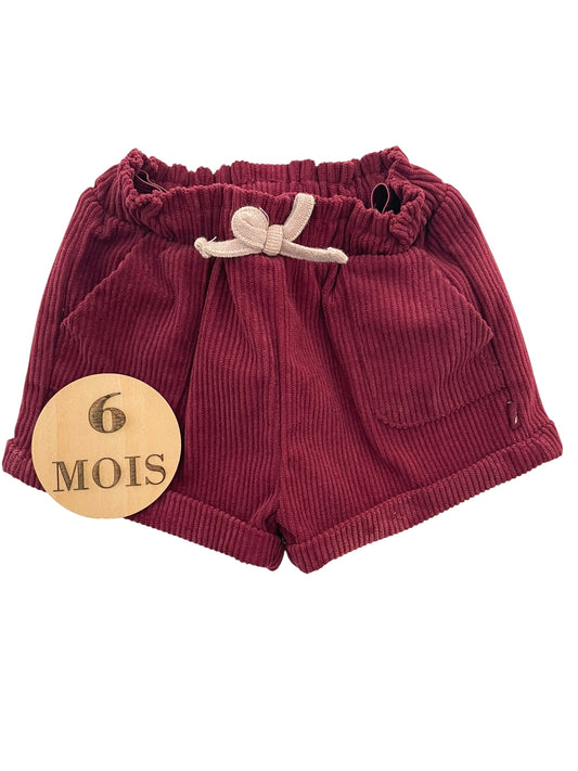 Short velours, bordeaux, Obaibi