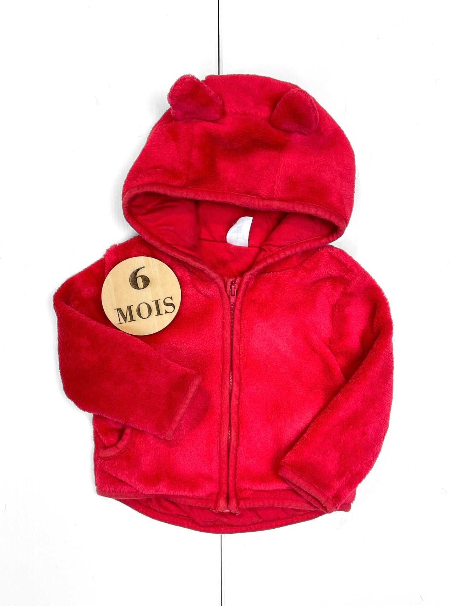 Gilet/veste polaire, rouge, Pommette