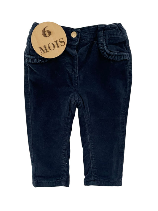 Pantalon velours bleu-marine, TAO