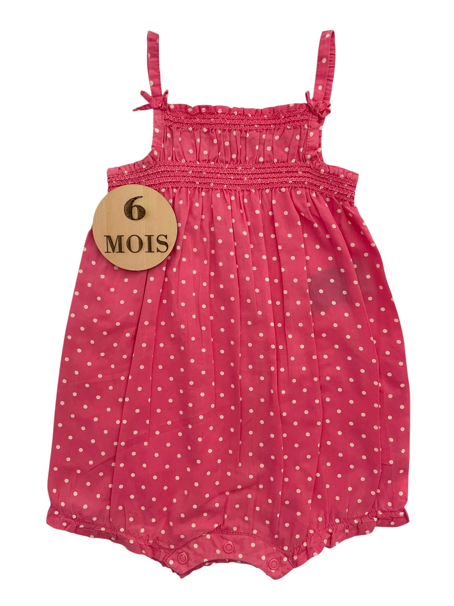 Combishort rose à pois