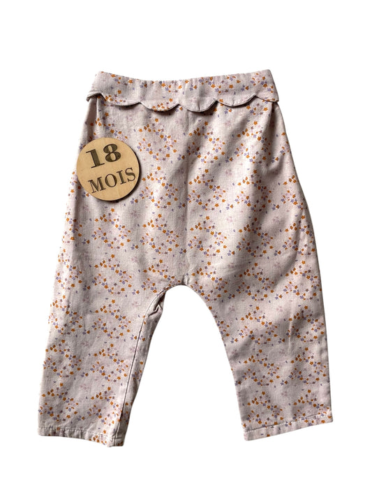 Pantalon en toile, fleuri, Kiabi