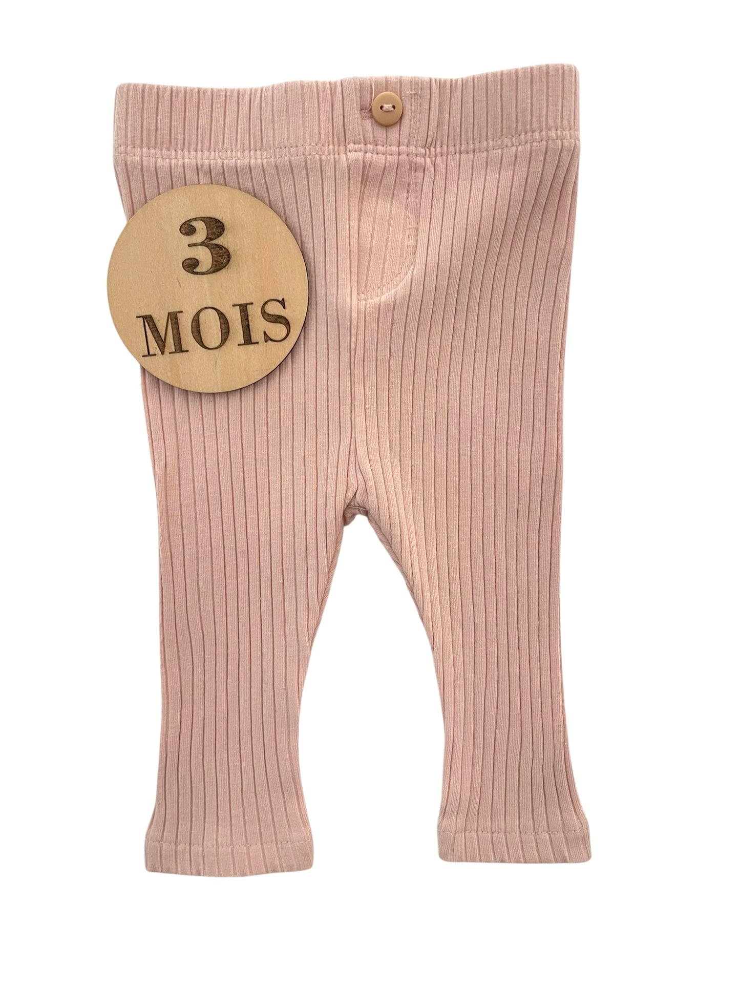 Legging côtelé, rose pâle, Kiabi