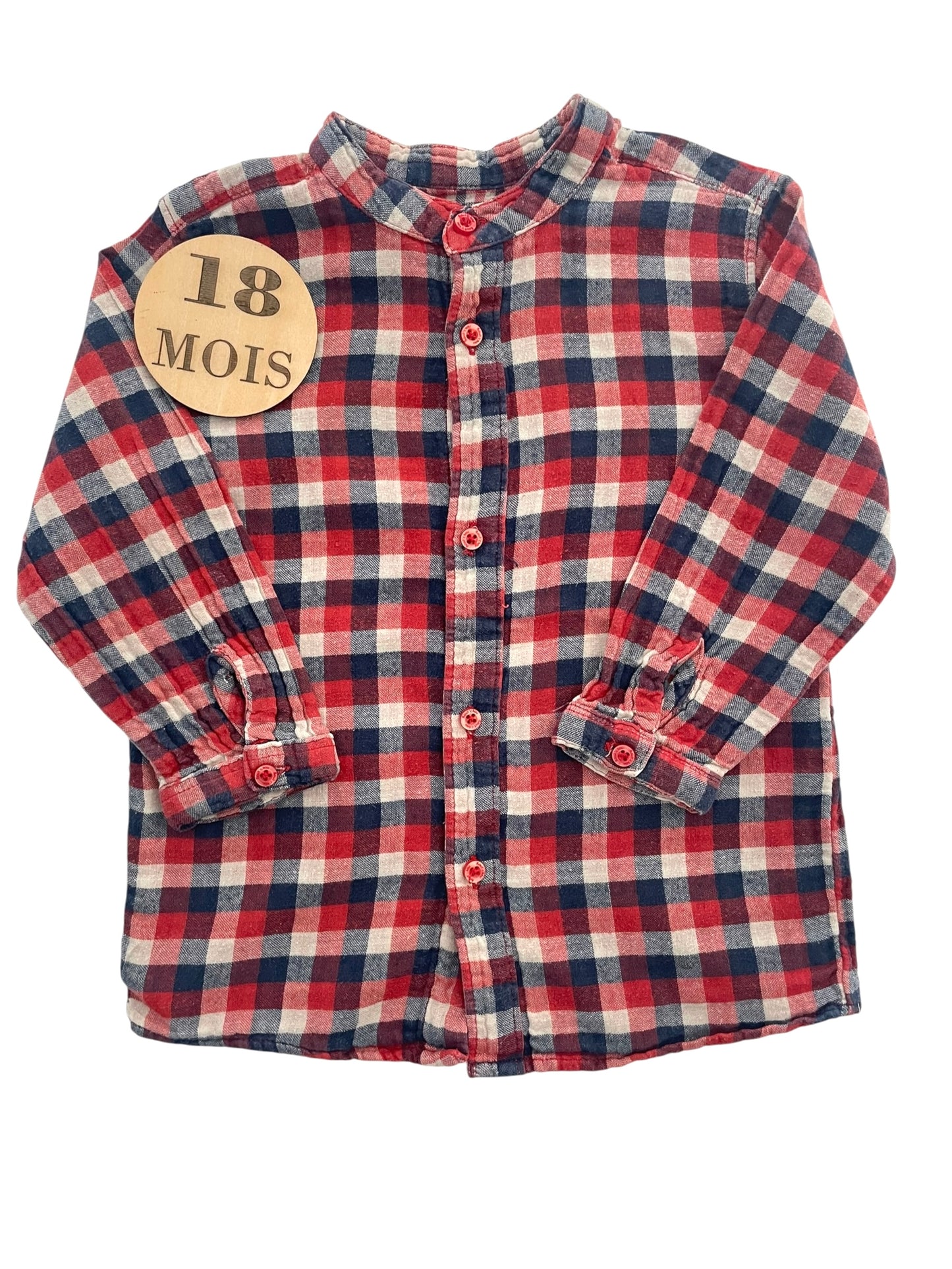 Chemise à carreaux, bordeaux, Bout’chou