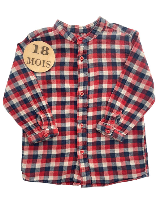 Chemise à carreaux, bordeaux, Bout’chou