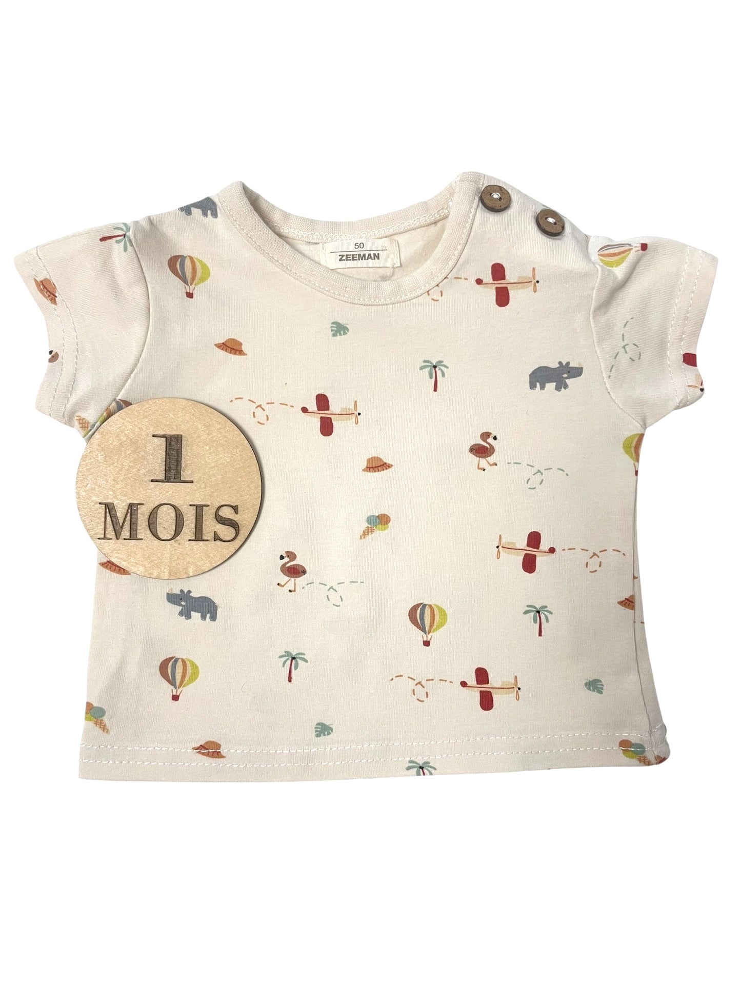 Tee-shirt écru, Zeeman