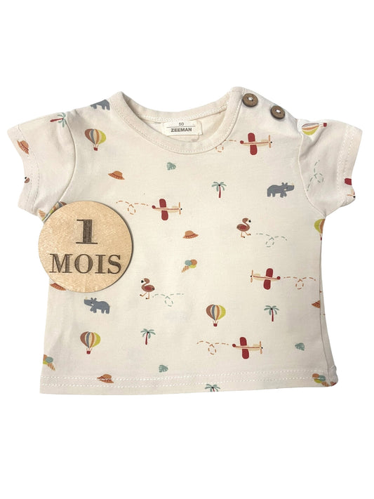 Tee-shirt écru, Zeeman