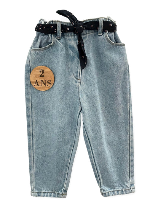 Jean bleu taille haute, Kiabi