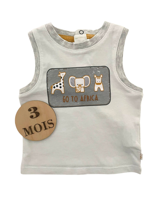 Débardeur blanc et gris, Obaïbi