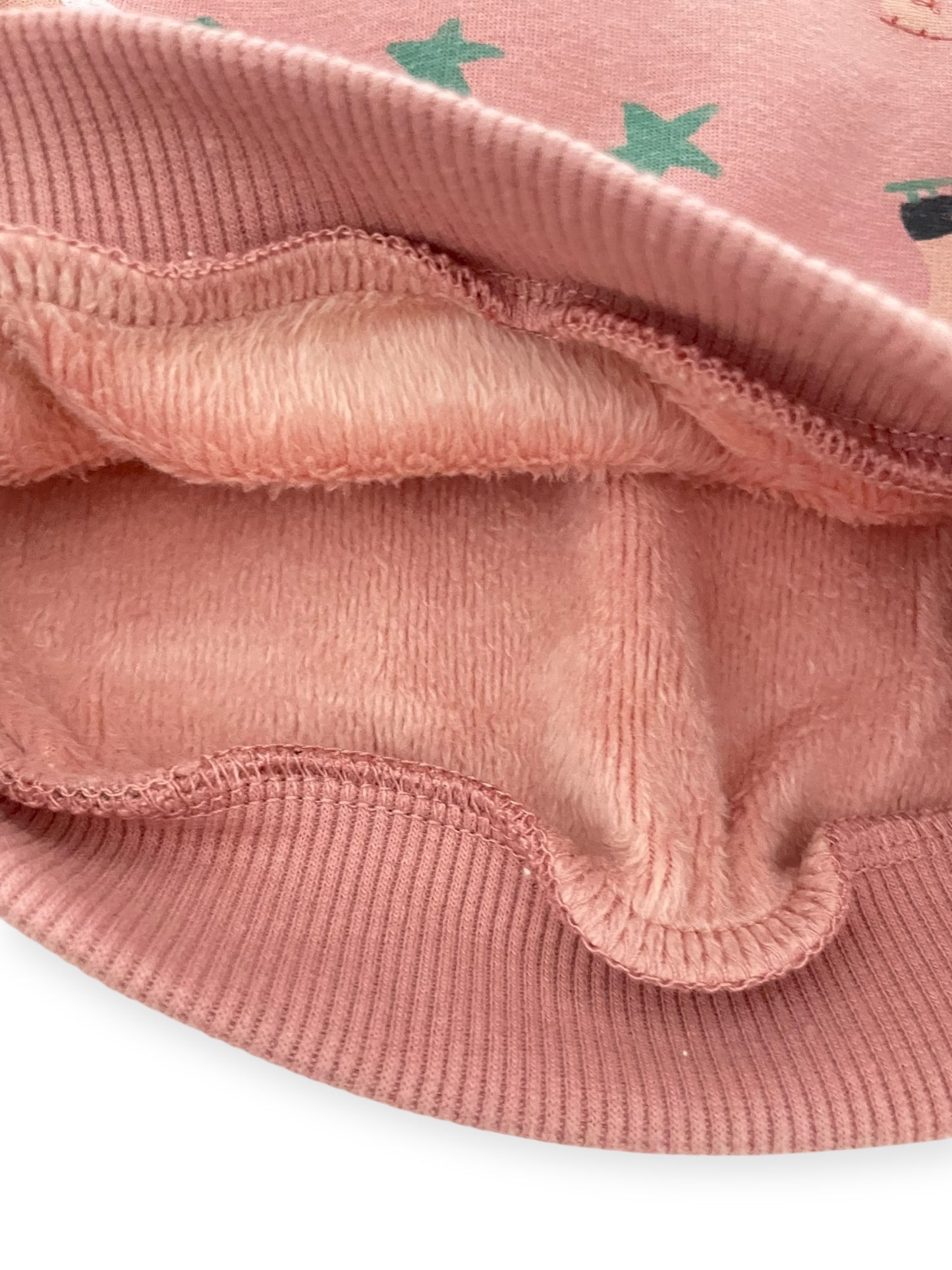 NOËL - Sweat doublé polaire, vieux rose, TEX