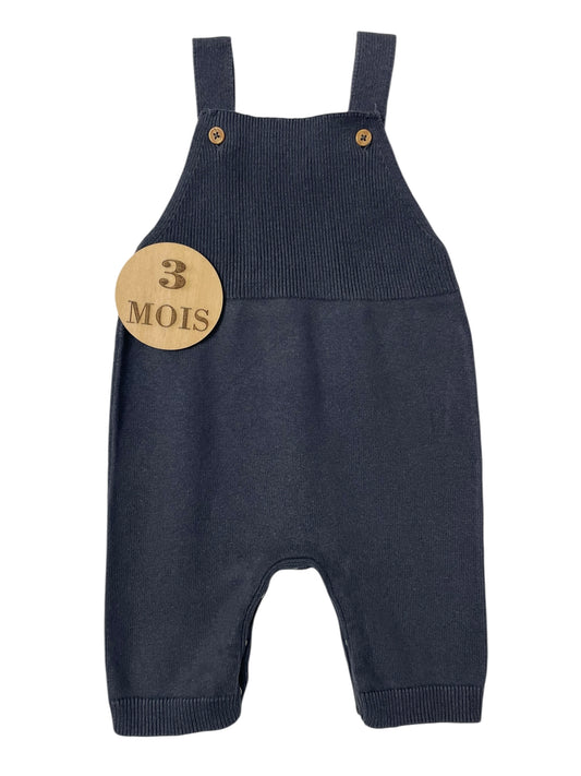 Salopette en mailles, gris-foncé, Vertbaudet