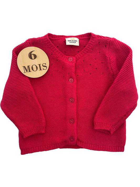 Gilet en mailles, rose, TAO