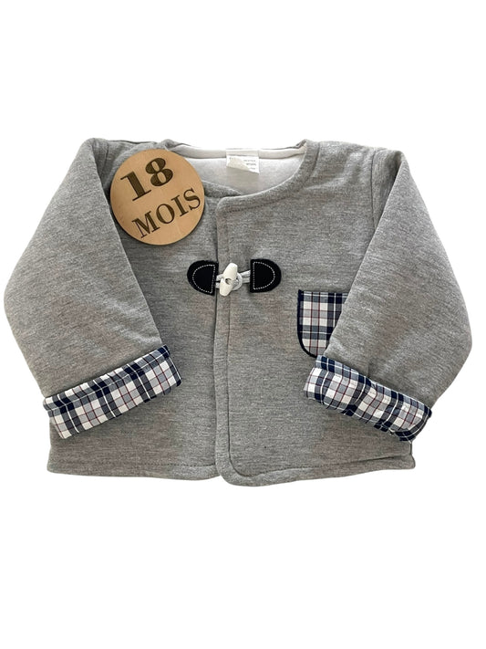 Veste molletonnée, grise