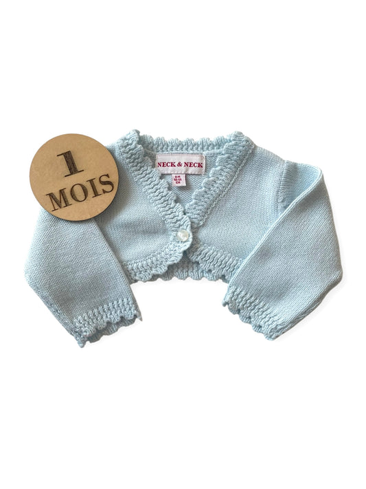 Gilet court, bleu-ciel , Neck & Neck