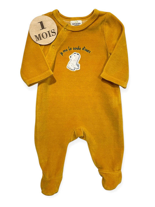 Pyjama velours, jaune-orange, TAO
