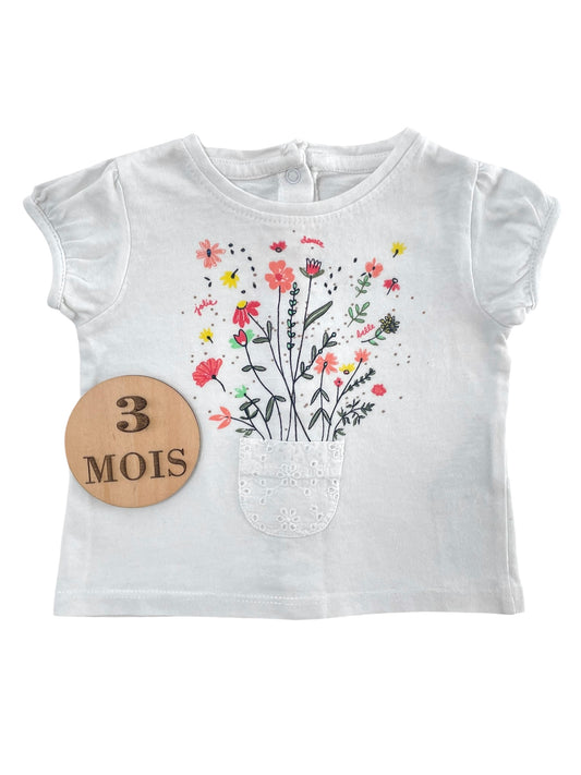 Tee-shirt, fleuri, Gémo