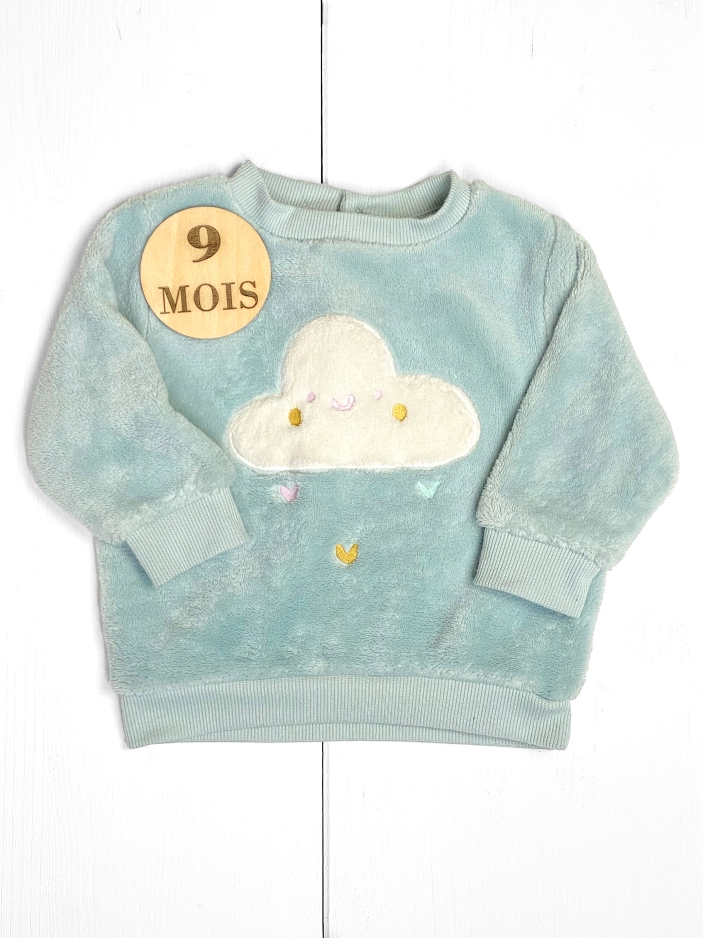 Pull polaire, bleu ciel