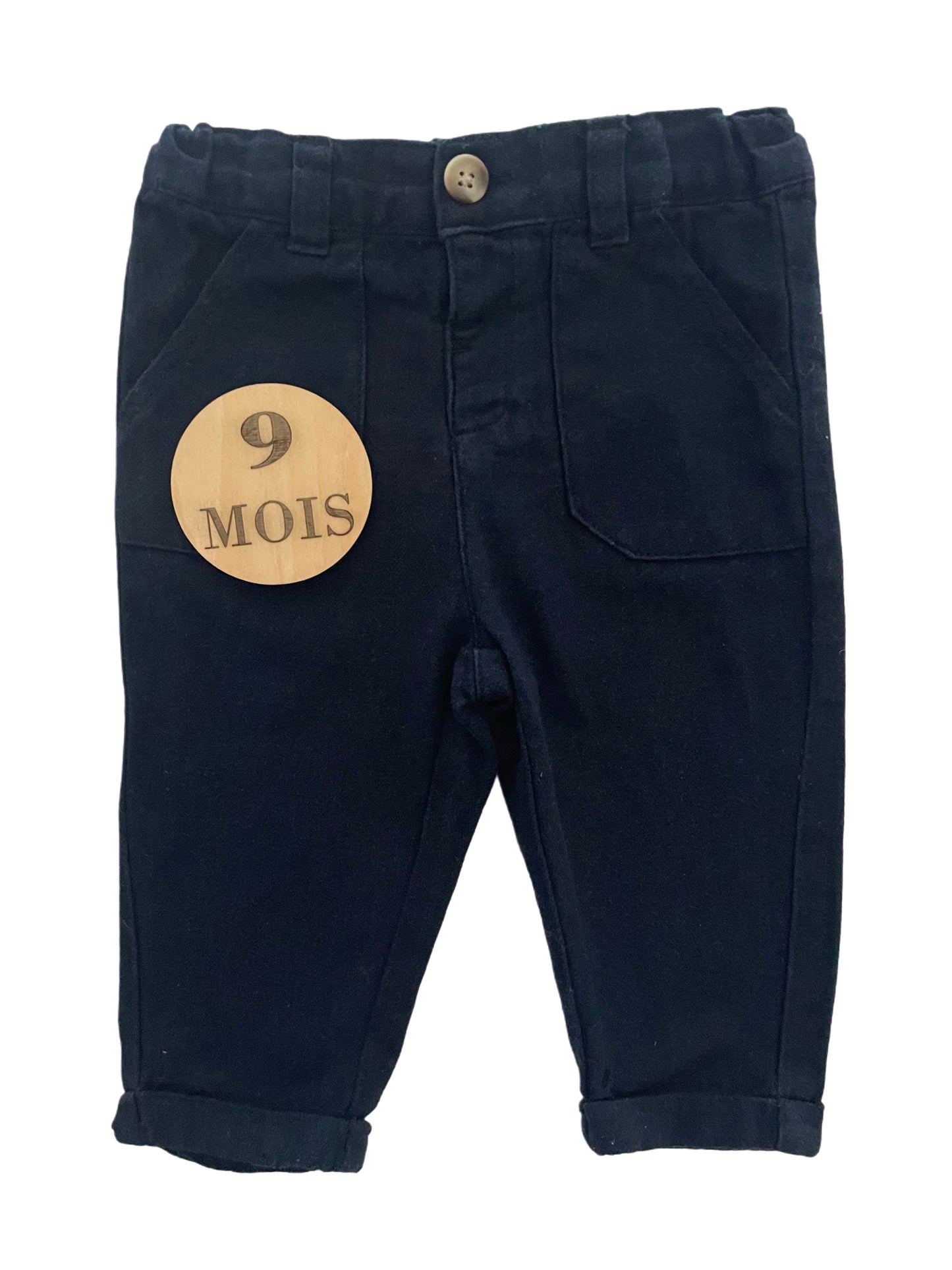 Pantalon en toile, bleu-nuit, Kiabi