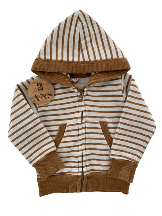 Gilet rayé à capuche, TAO