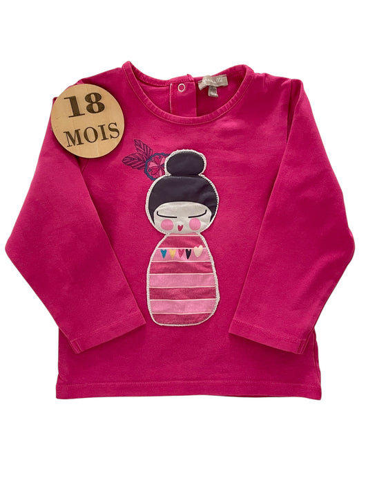 Tee-shirt Fuchsia, grain de blé