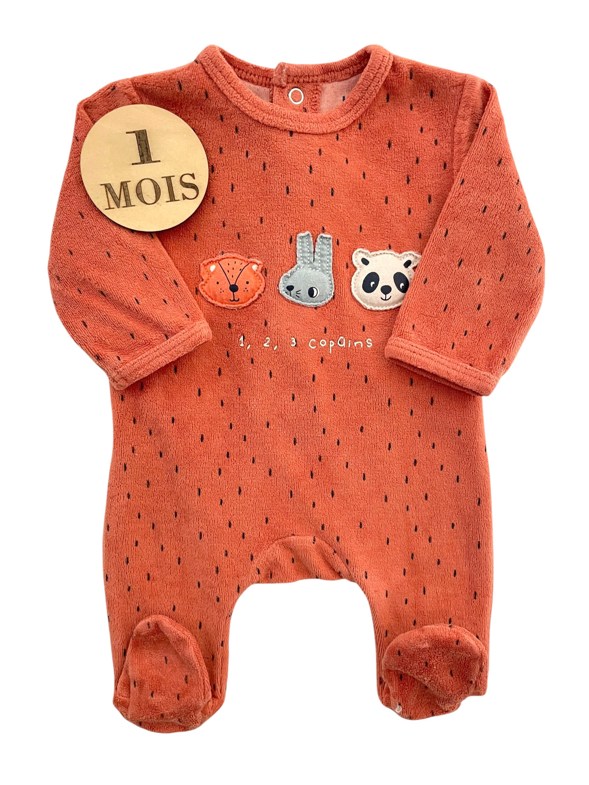 Pyjama velours orange, Kiabi