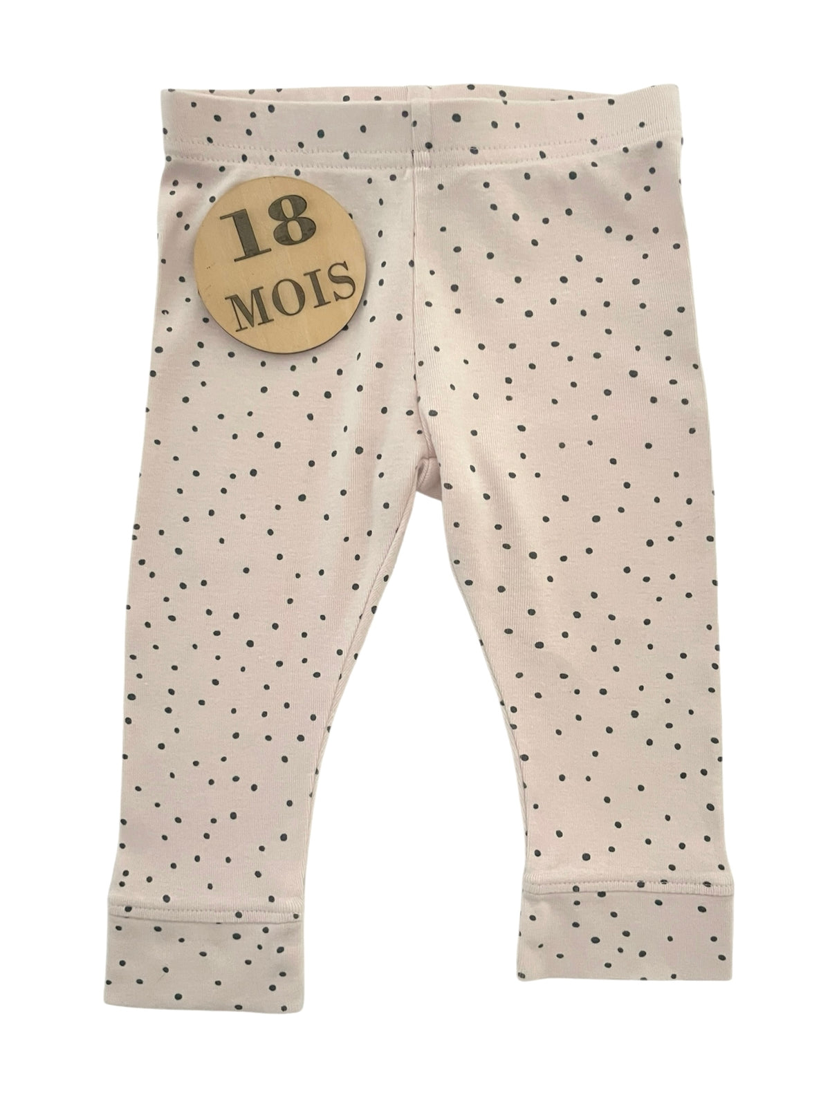 Legging rose pâle à pois, Kiabi