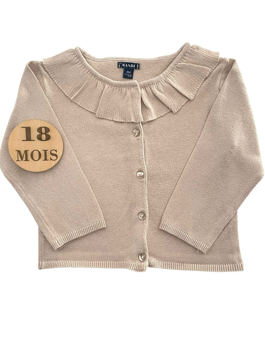 Gilet fin, beige, Kiabi